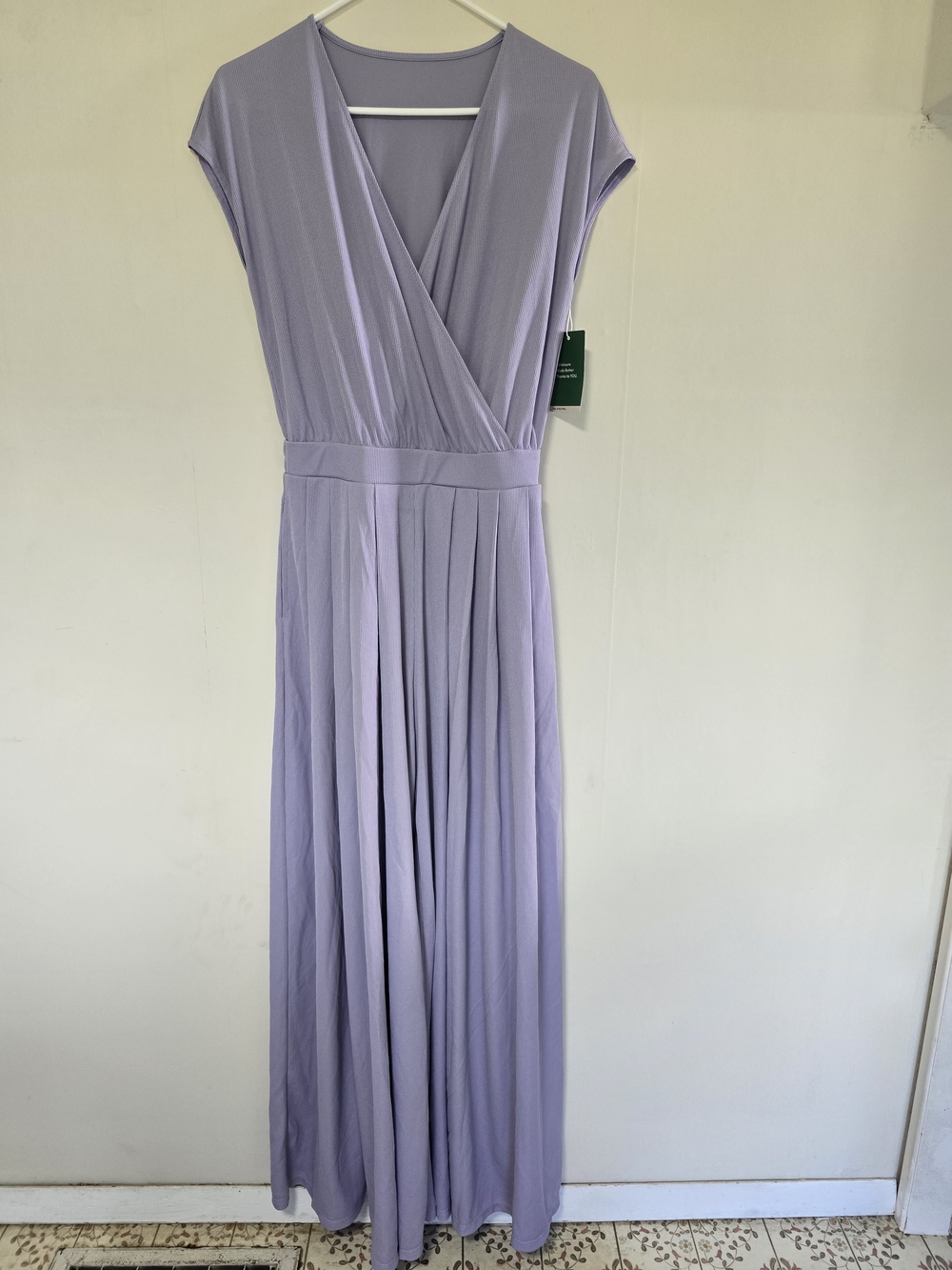 HALARA Lavender V-Neck Wide-Leg Jumpsuit - Picture 4 of 7
